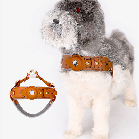 CHEST AIRTAG COLLAR WITH LEASH