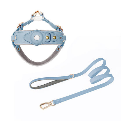 CHEST AIRTAG COLLAR WITH LEASH