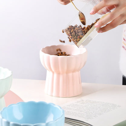 CERAMIC CAT FOOD/WATER BOWL