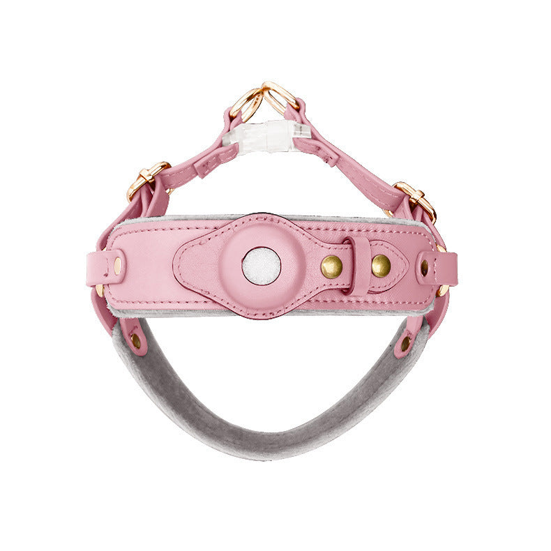 CHEST AIRTAG COLLAR WITH LEASH