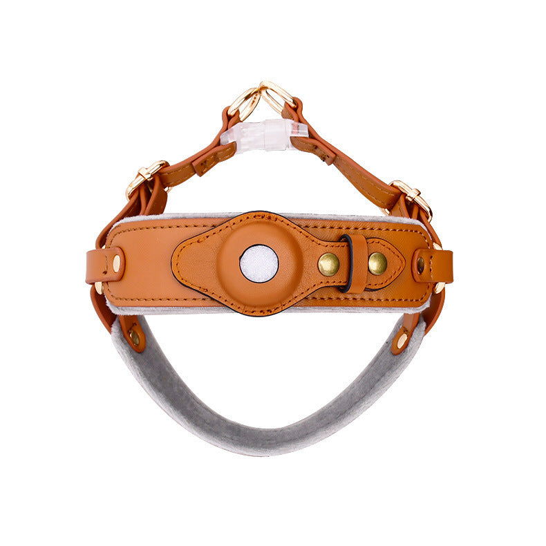 CHEST AIRTAG COLLAR WITH LEASH