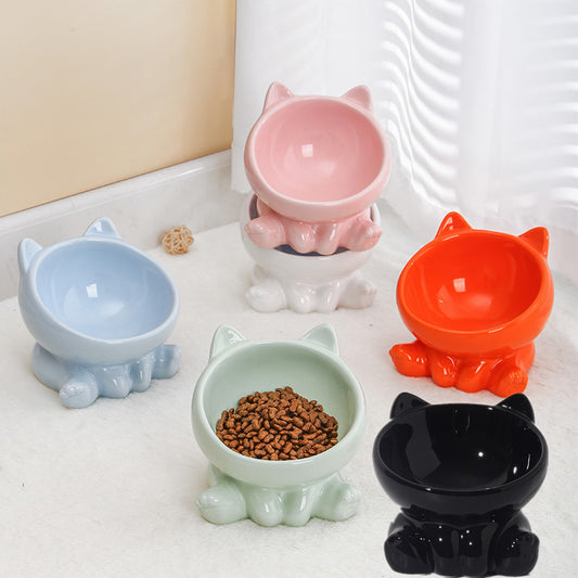 CERAMIC CAT BOWL