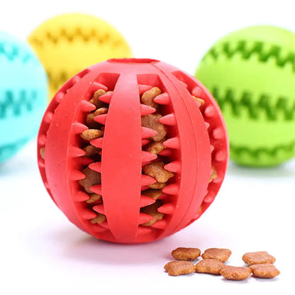 INTERACTIVE DOG RUBBER BALL