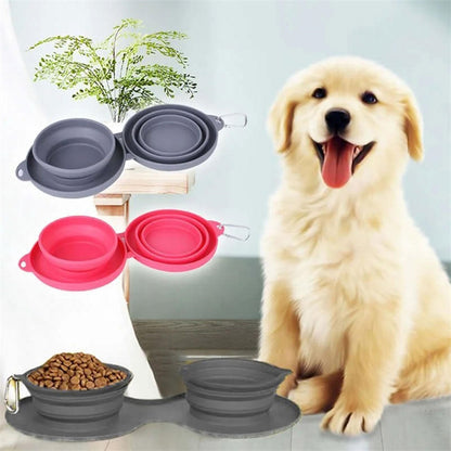 DOG WATERING/FEEDING TRAVEL BOWL