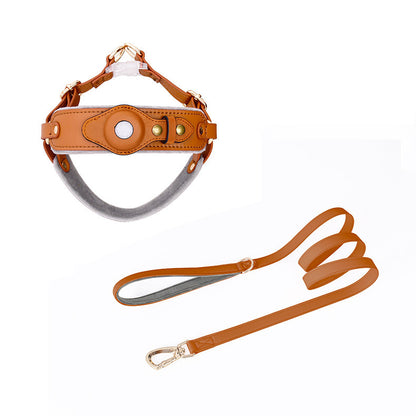 CHEST AIRTAG COLLAR WITH LEASH