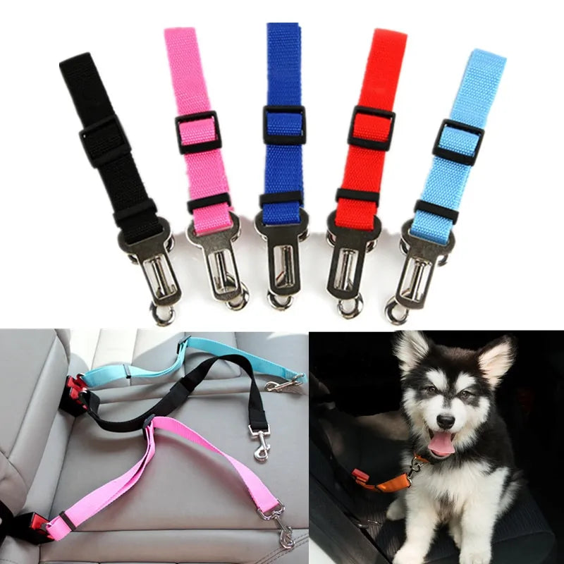 ADJUSTABLE SEAT BELT HARNESS FOR DOGS