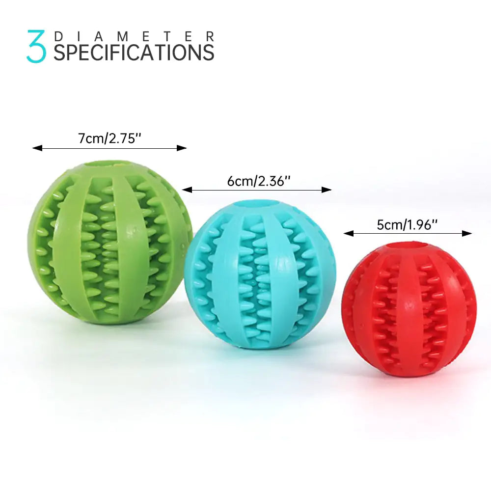 INTERACTIVE DOG RUBBER BALL