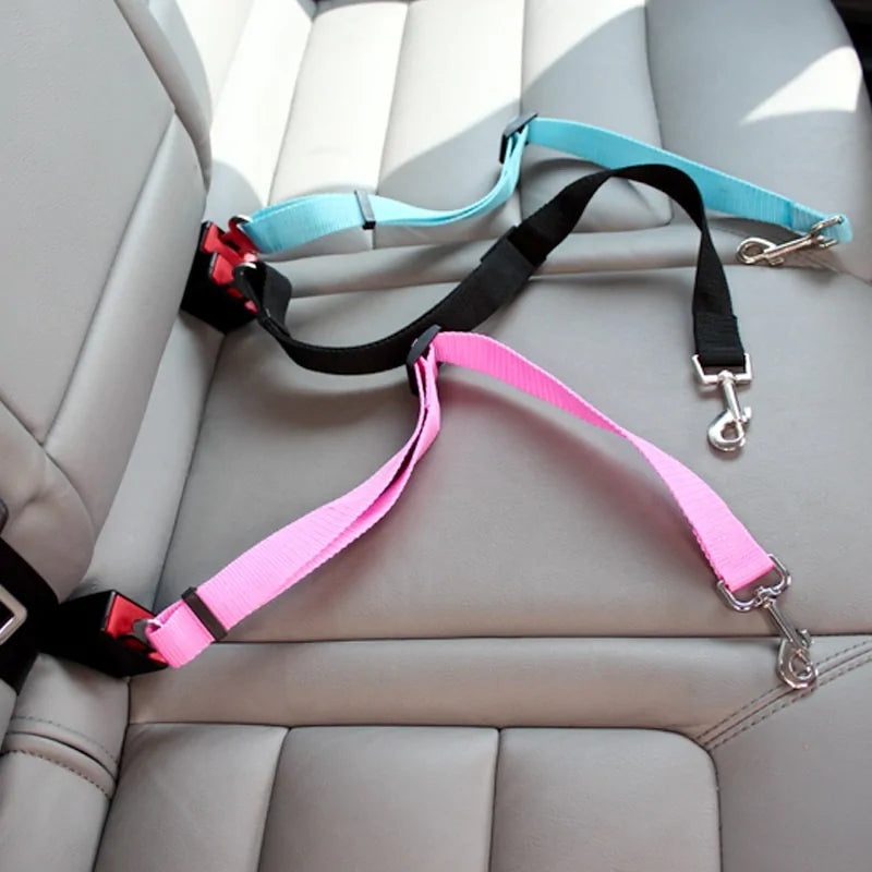 ADJUSTABLE SEAT BELT HARNESS FOR DOGS