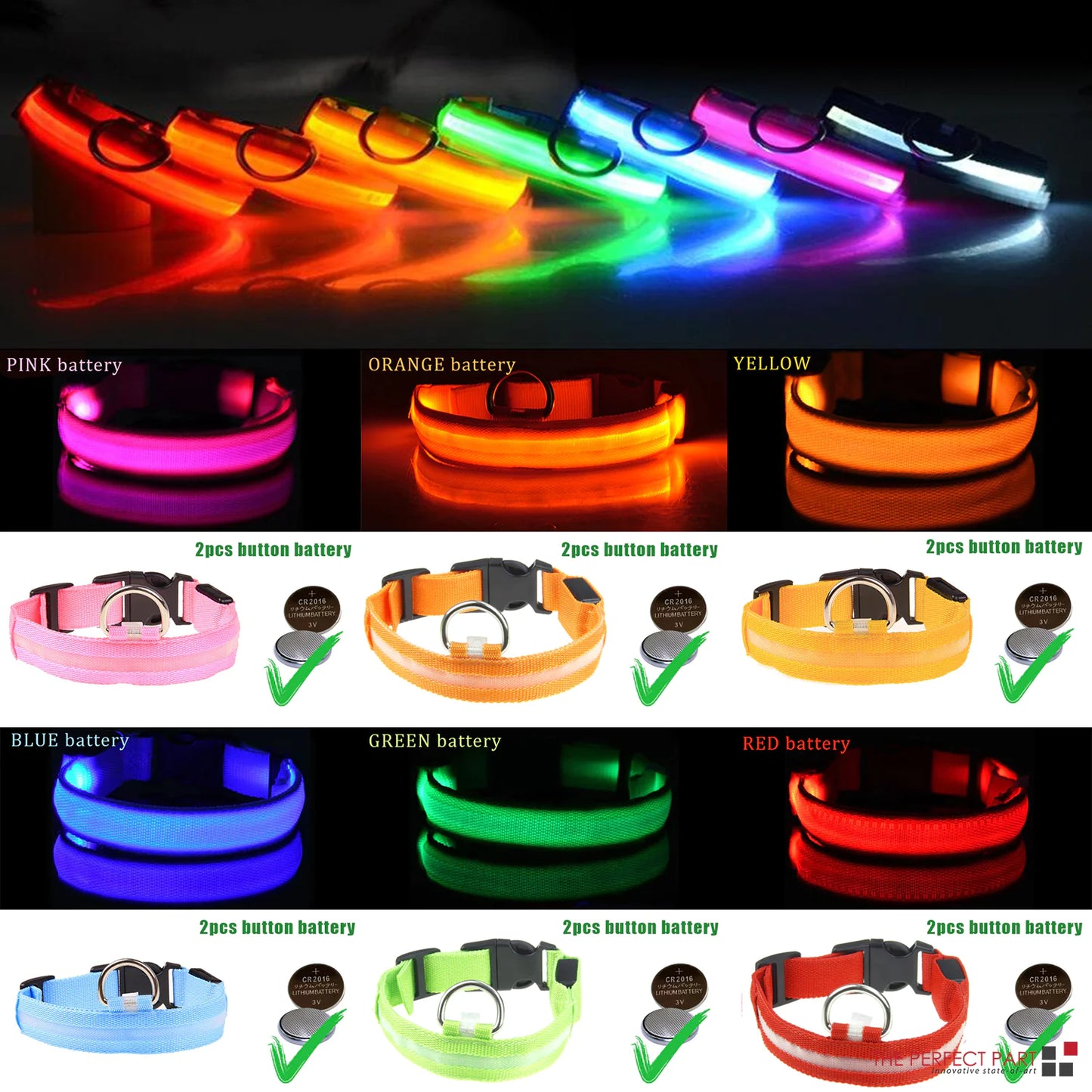 LED HIGH VISIBILITY SAFETY COLLAR FOR DOGS